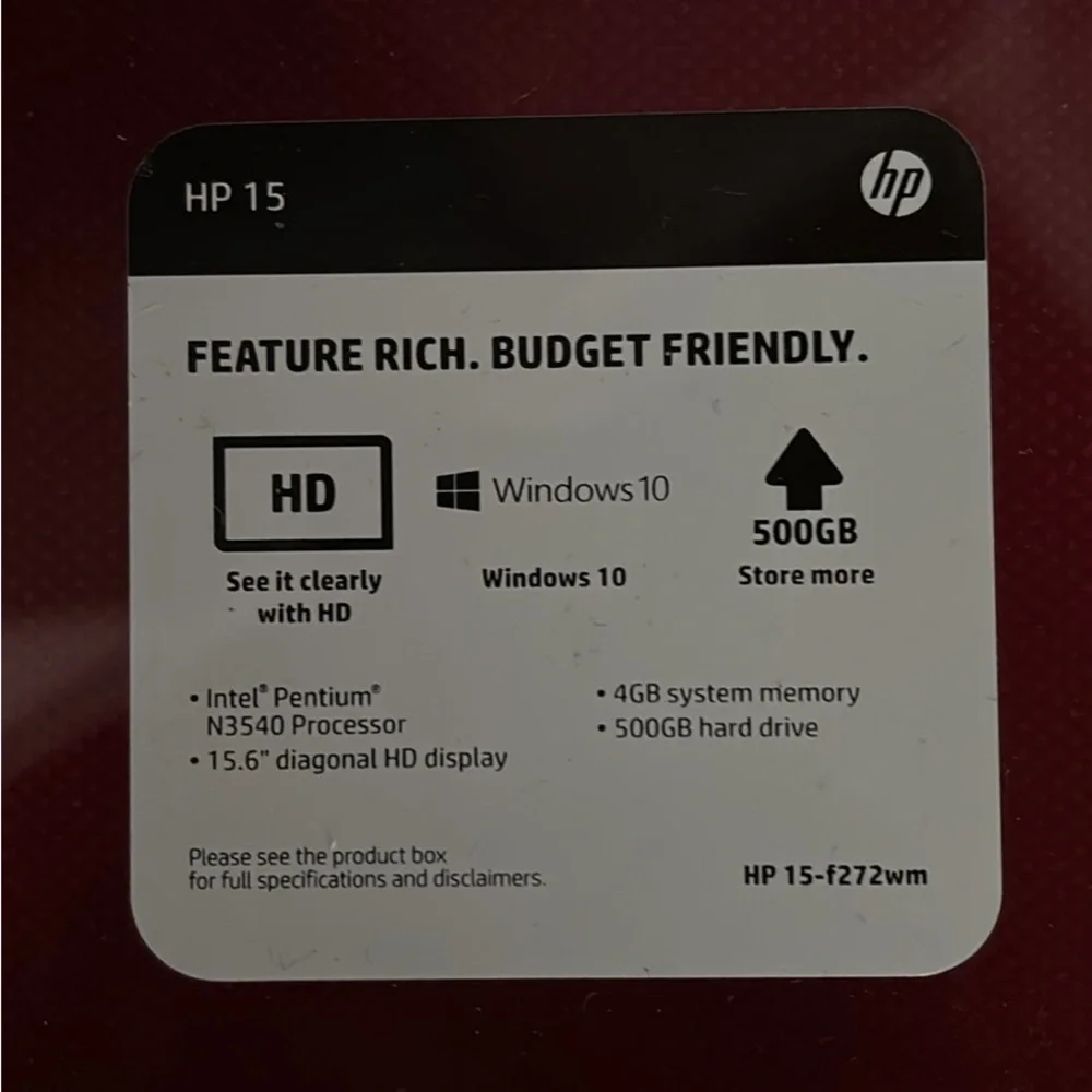 HP Red and Black Laptop with Full Keyboard and Modern Design